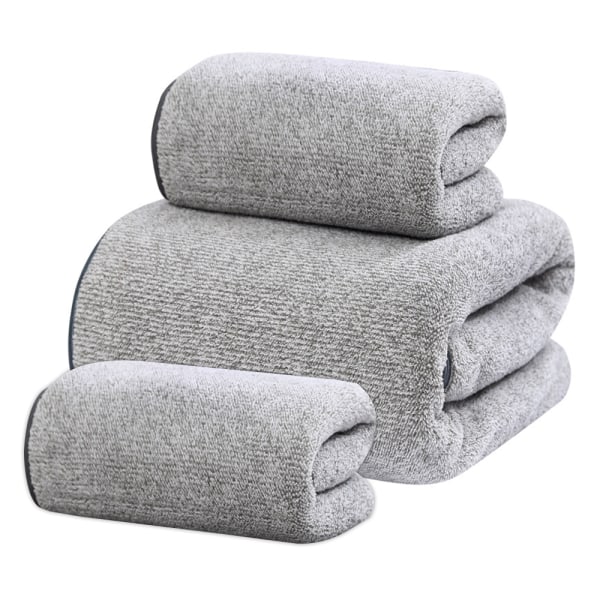 Kvalitets premium 3-delt håndklædesæt (1x badehåndklæder, 2 x