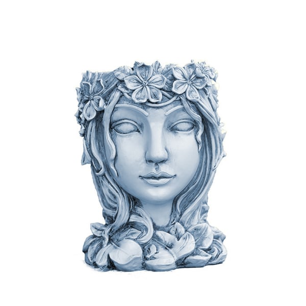 Gudinna huvud design suckulenta växtkruka, dam ansikte blomkruka
