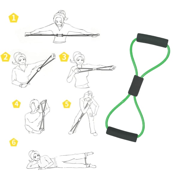Figur 8 Træningsstrækbånd - Arm Skulder Ryg træning