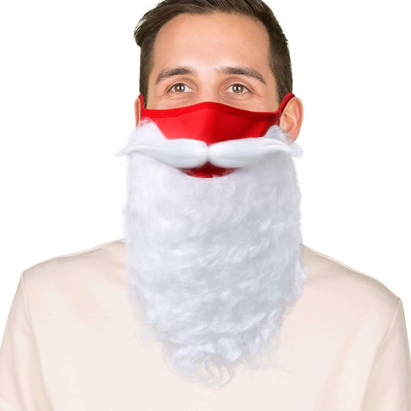 Sjov julemand skæg kostume tilbehør juledekoration P