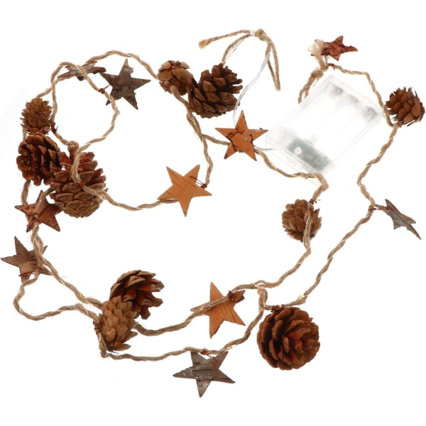 Pinecone String Lights Christmas Pine Cone Garland with Lights L