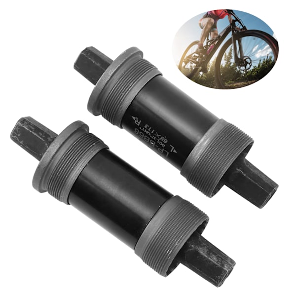 2Pcs Bike Left and Right Bottom Bracket Mountain Bike Square Hole Bottom Bracket Without Screws120MM