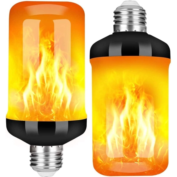 Flame Light Bulb, E27 5W LED Flame Effect Light Bulb med 4 Light