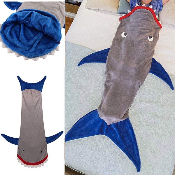 LZYMSZ Shark Tail -peitto Merenneito Double Polar Fleece Shark