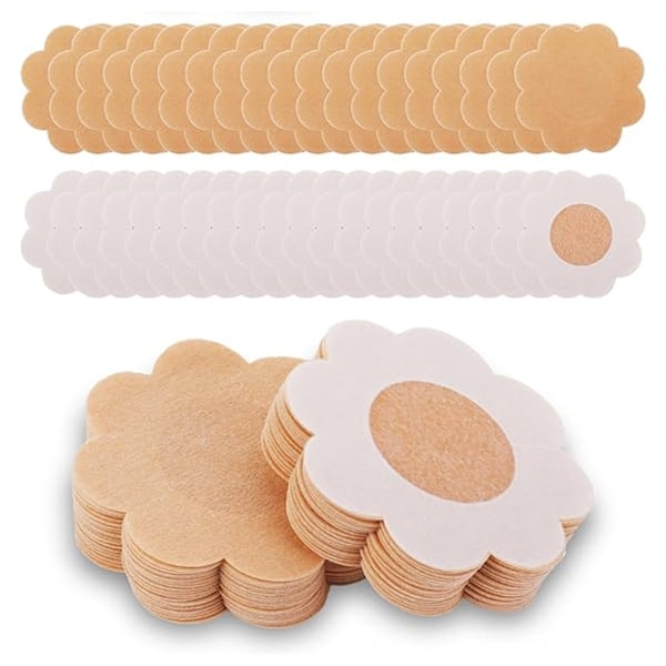 100 PCS Breast Petal Tape Cover Patch Adhesive Reusable Paste Skin Lingerie Pads Female