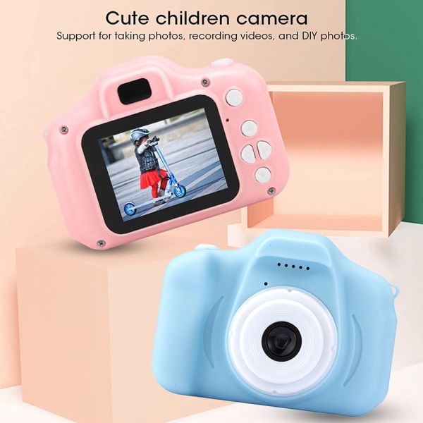 Selfiekamera for barn, gaver til barn 3-9 år, digital HD-video blue