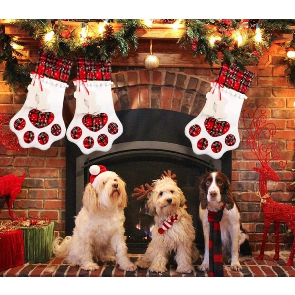 Pet Hund julestrømpe Hængende julestrømpe med stor