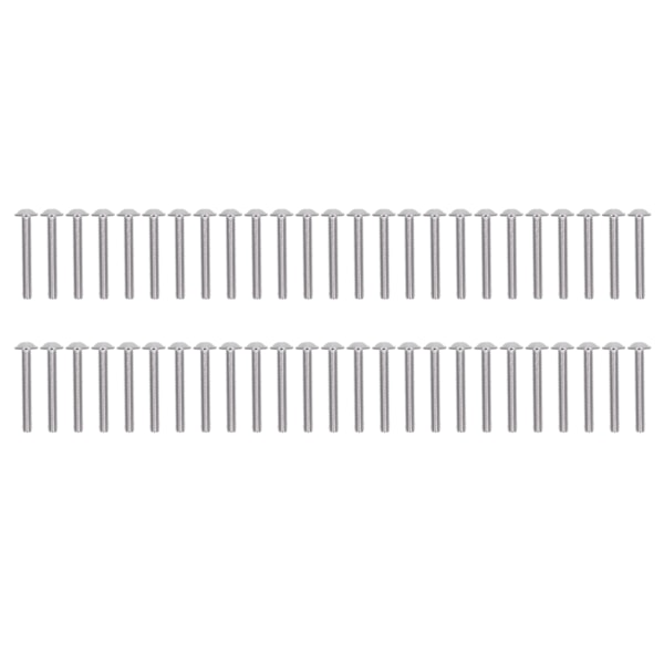 50 kpl Laippa-painikkeen ruuveja A2‑70 Ruostumaton teräs Painikkeet Pää Kuusikulmaiset ruuvit KitM5x40mm