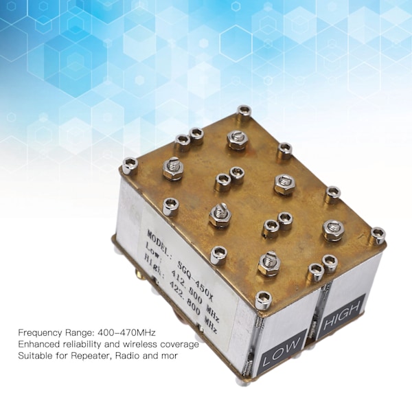 UHF Duplexer 10W 400 til 470MHz SMA Hun-Hovedet Forbedret Trådløs Dækning til Repeater Radio