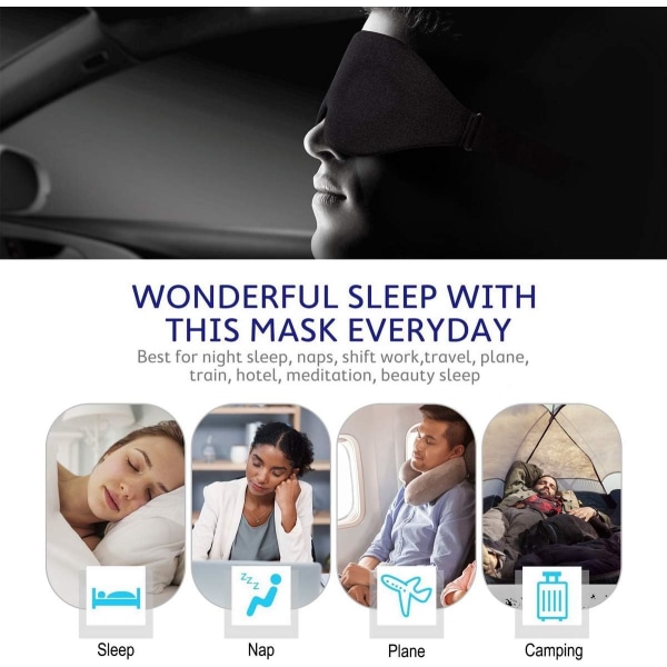 3D-søvnmaske, New Arrival Sleeping Eye Mask for kvinner, menn,