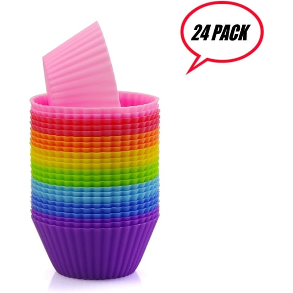 Reusable and Non-stick Silicone Baking Cups, Cupcake Liners, Muf