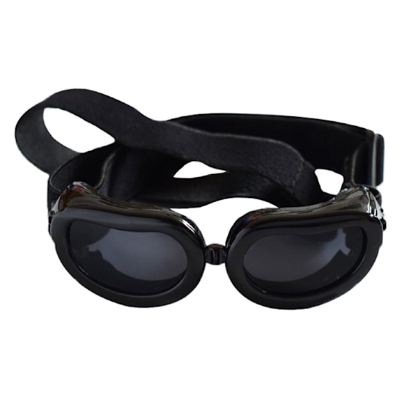 Pienille Koirien Aurinkolasit UV-Suojalla, Goggles Silmien Suojaus Säädettävllä Hihnalla, Vedenkestävä Lemmikin Aurinkolasit Koirien Aurinkolasit Koiran Tuulenpitävä Black Black