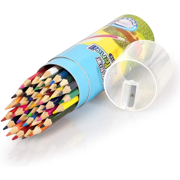 24-pack färgpennor med inbyggd vässare i cap, Vib