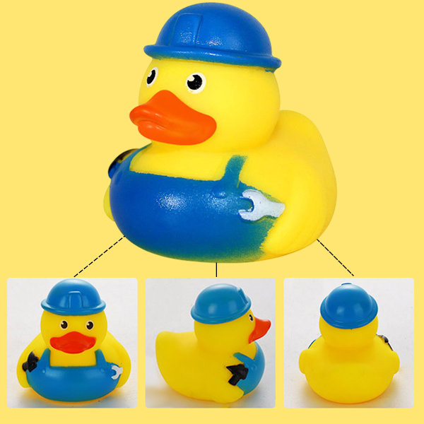 Gummiankor Leksaksankor för Barn, Babybadleksaker, Småbarns Flytande Ankor Duschaccessoarer, Simbassängsleksak Dekoration Present (3-pack)