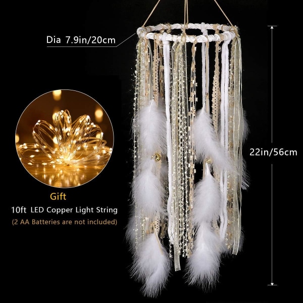 Dream Catcher Mobile Large Light Up Dream Catchers with Golden