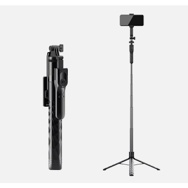 68\" Trådløs Selfie Stick Stativ Foldbar Fjernkontroll For Telefonfotografering Live