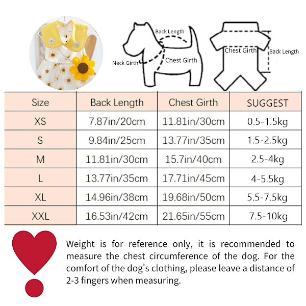Hunde-kjole Myk Pustende Valpekjole Elegant Prinsesse Blonder Blomster Kjæledyrkjole med Solsikke for Liten Hund