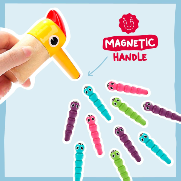 Pedagogiska Magnetiska Träleksaker Uppsättning för Barn 2 3 4 år – Barnleksaker med Färger som Utvecklar Kognitiva & Känslomässiga Förmågor