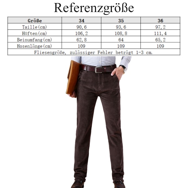 Herre Cordbukse Chino Regular Fit