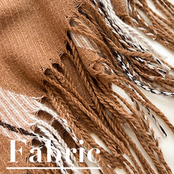 Vinterhalsklæde til kvinder Shawl Cashmere Følelse Tassel Plaid Store Halsklæder