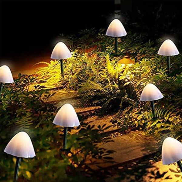 Solar Mushroom String Lights Multi Mode Garden Courtyard Lanille