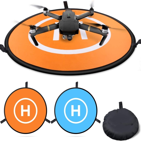 Dronelandingspute, universell vanntett D 75cm/30'' bærbare sammenleggbare landingsputer for RC Drones Helikoptre, PVB Droner