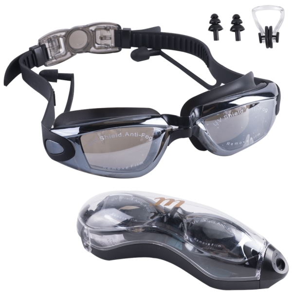 Svømmebriller, ingen lekkasje anti-tåke innendørs utendørs svømming