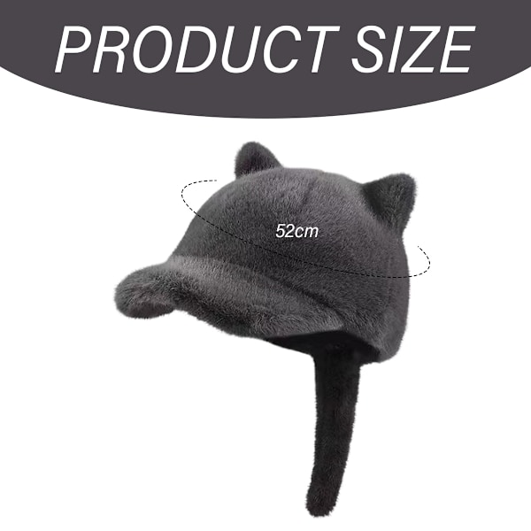 Varme Tegneserie Unike Hatter Katteører Morsom Hatt for Kvinner Kvinner Menn Baseball Caps Beanies Ullhatt Hatter