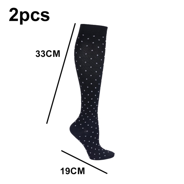 Sports Socks Kompressionsstrumpor för kvinnor och män Knähöga