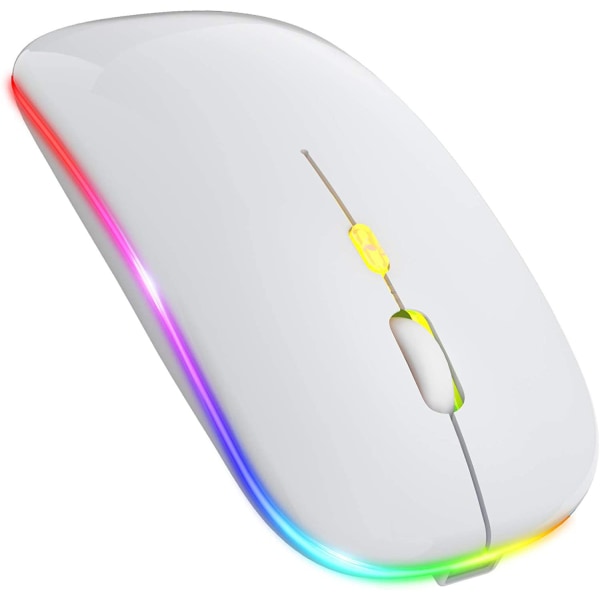 Uppdatera PC Mouse Wireless LED Uppladdningsbar Silent Wireless Mouse