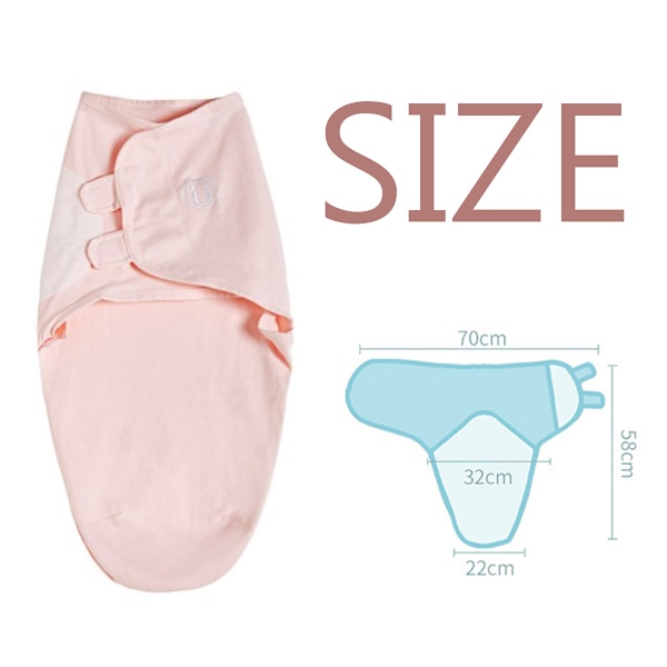 2-pack Baby Swaddling Bags, Babysovpåsar för Nyfödda och Småbarn, Färg: Rosa