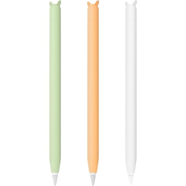 3-pak blød æske til Apple Pencil til Apple Pencil 1. generation, sødt silikone cover tilbehør kompatibelt med iPad Pro 9,7\"/10,5\"/12,9\"