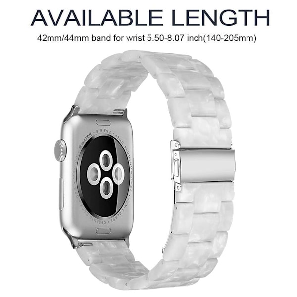 Ranneke Apple Watch -kellolle 42mm/44mm Series 5/4/3/2/1, Ohut Hartsi Ranneke Vaihtokellohihna Tarvikkeet