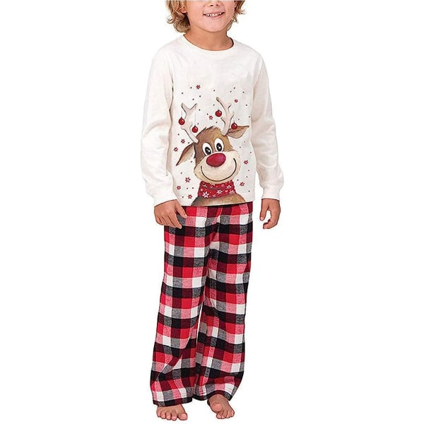 Family Christmas Pjs Matching Sets Deer Plaid Jammies for Baby