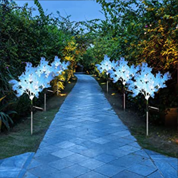 2st Trädgårdslampor Solar Rime Lights Trädgårdsblomsterlampor för Ou