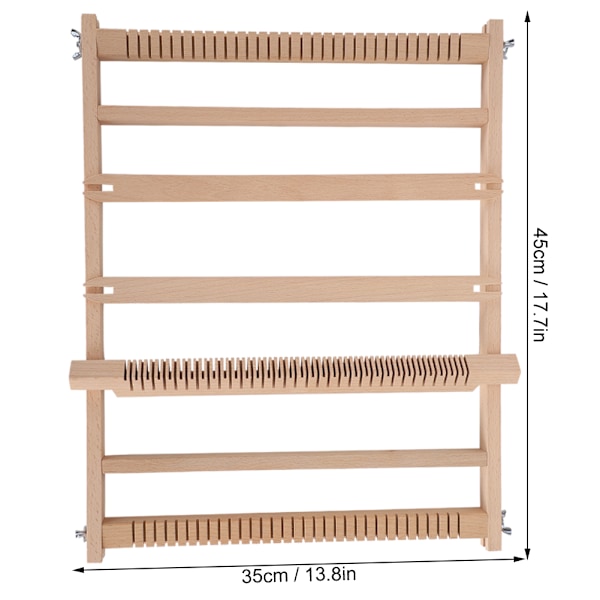 Vevramme sett bøk tre barn DIY leketøy strikkemaskin håndlaget vev