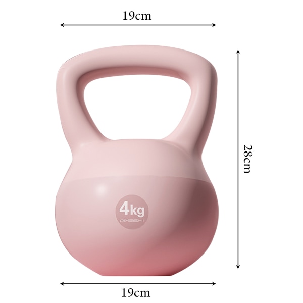 Mjuk Kettlebell för Kvinnor, Squatträningsprogram, 5kg Pot Dumbbell, Höftstyrketräning, Sandsäck Kettlebell, Fitness