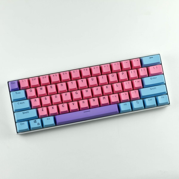 61-tasters Layout OEM Profil PBT Tykke Tastlokk (Bare Tastlokk) for 60% Mekanisk Tastatur for Anne PRO2, Ducly one 2 Mini, RK61, GANSS ALT61, IKBC Violet