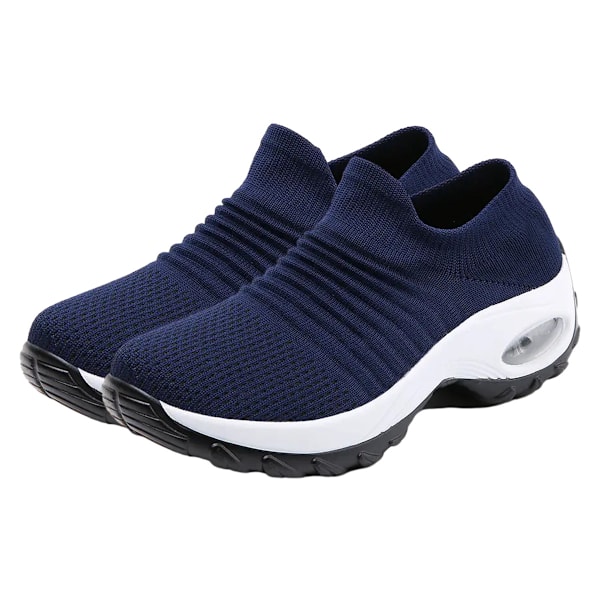 Høydeøkende Sneakers Casual Dame Mote Sneakers Komfortable Slip On Luftpute Plattform