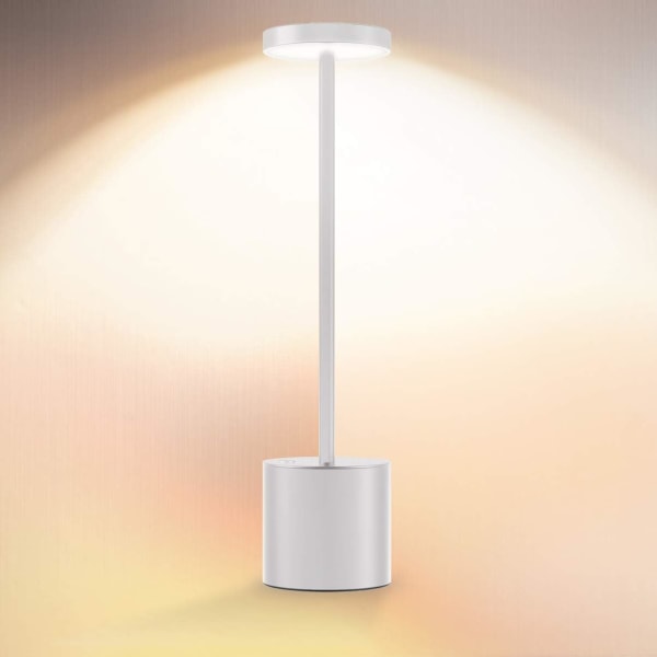 Sladdlös bordslampa, LED Metall USB Uppladdningsbar 6000mAh