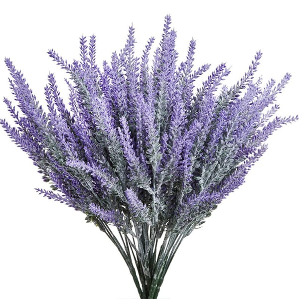 12 knippen falska blommor konstgjord lavendel faux