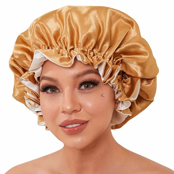 Silkebonnet for naturlig hår Bonnets for svarte kvinner, sateng