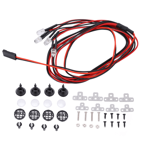 RC-auton LED-valot Spotit Päävalot Sarja Simulaatio 1/10 RC-autolle Rautakoneelle Tankille Malli B