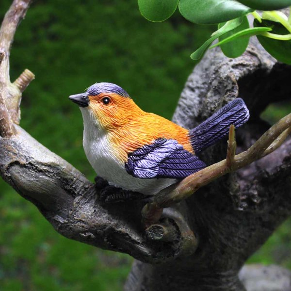 Fairy Garden Bird Ornament Handmålad DIY Mini Garden Decor fo