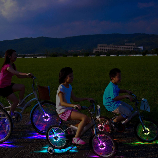 Genopladeligt cykelhjulnavlys Vandtæt LED-cykeleger