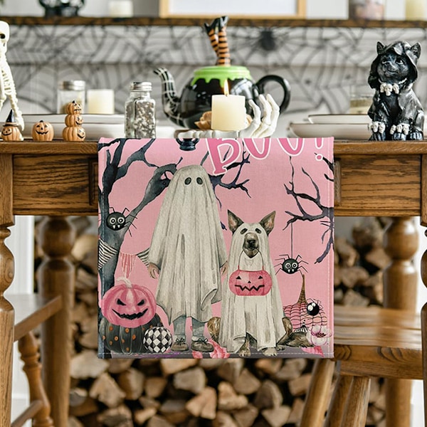 Artoid Mode Hämähäkkipumppu-Puu Halloween-Pöytä, Kausi-Syksyinen Keittiö-Ruokailupöydän Koriste Kotijuhliin 13x72 Tuumaa