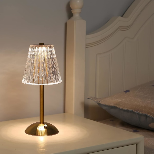 Trådløs bordlampe, genopladelig batteridrevet lampe, Room De