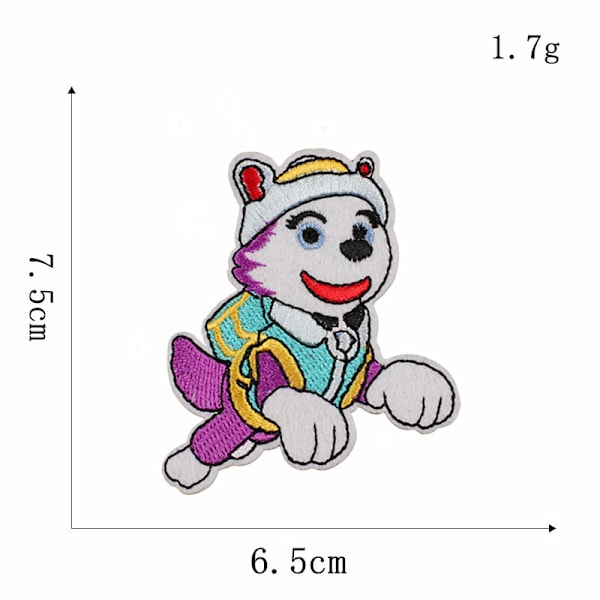 Paw Patrol, anime, broderade, märken, hundsköld