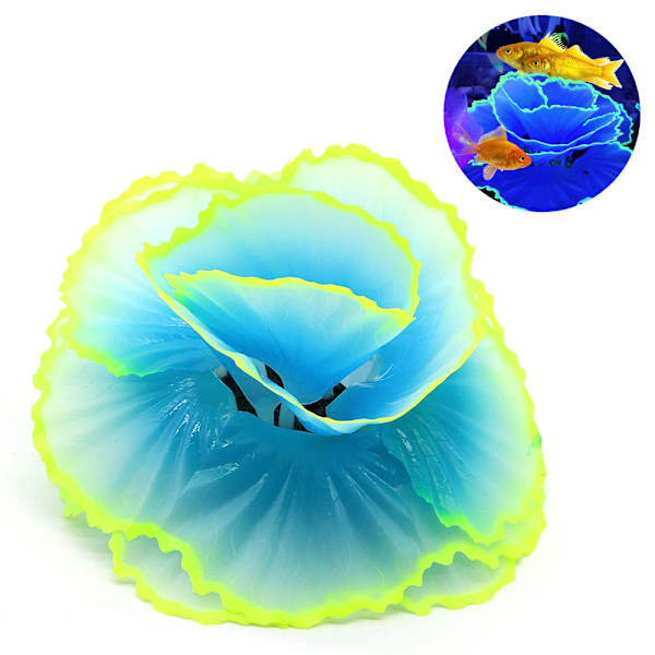 Akvarium Koralkornament Glødende Effekt Koraldekor Resin Fisketank Planter Dekoration til Akvarielandsskab