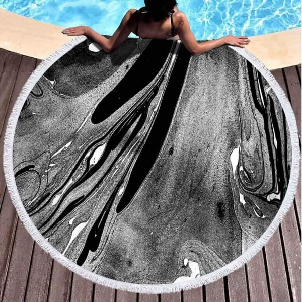 Fullentiart Beach Round Towel,Quick Dry Beach Towel Luxury Art i